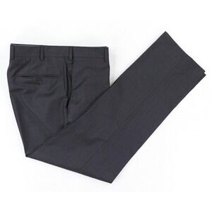 J.Hilburn Dress Pants Mens 34x31 Gray Vitale Barberis Wool Cashmere Flat Front